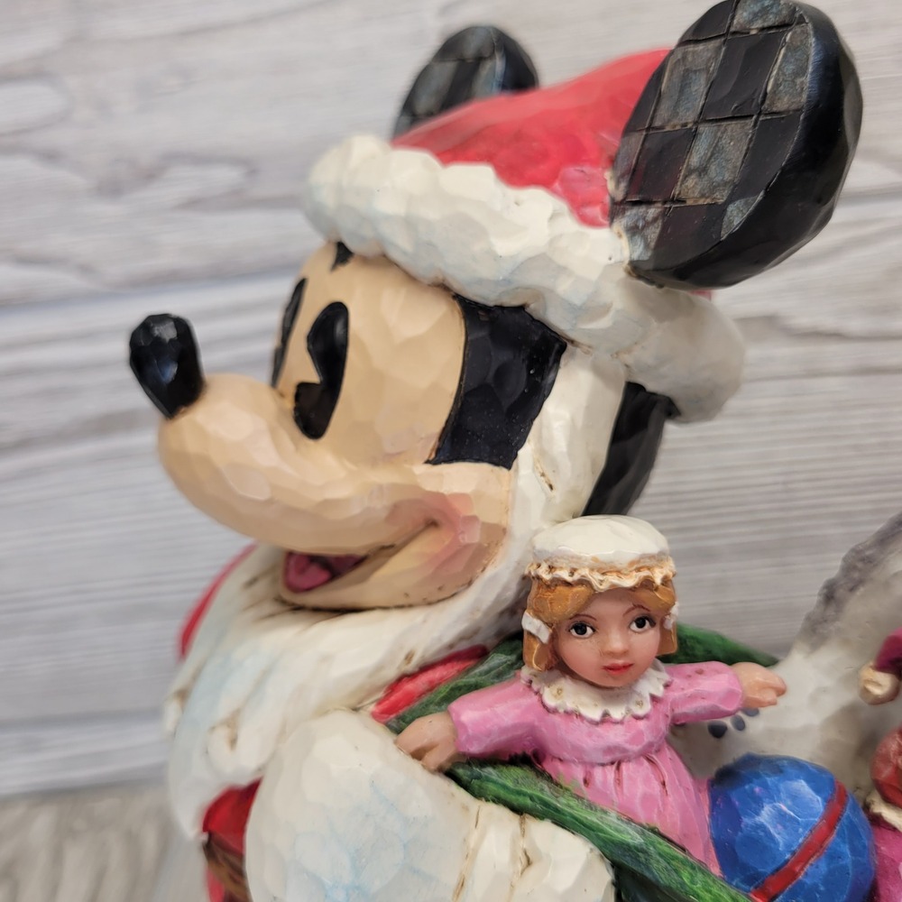Jim Shore Disney Toys To The World Mickey Mouse Santa Traditions Figure 4027922 - Picture 7 of 10